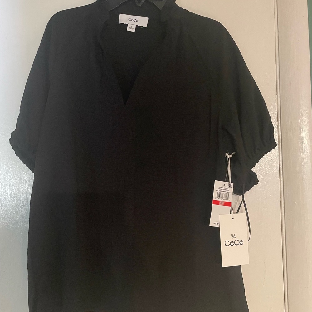 CeCe Women's Elegant Black Blouse